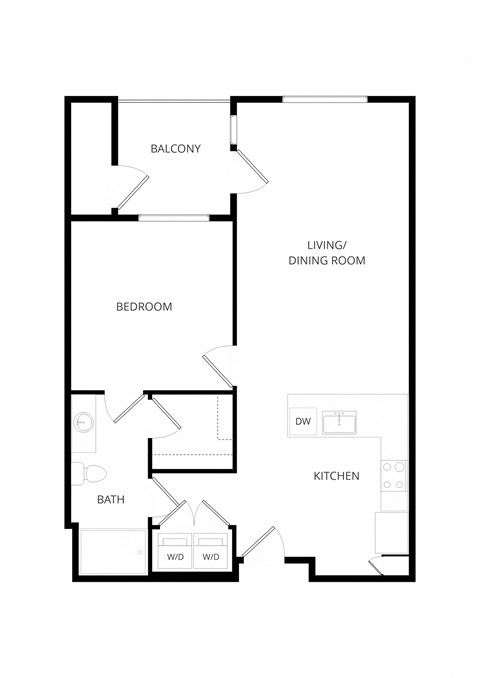 One Bedroom Floorplan
